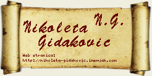Nikoleta Gidaković vizit kartica